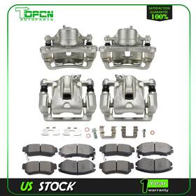 Ta84177001p Topcn Brake Front And Rear Calipers Ceramic Pads Kit For 2006-2008 Hyundai Sonata