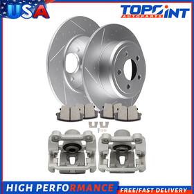 To839282p01 Topoint-autoparts For 2009-2018 Dodge Challenger With Ceramic Pad Slotted Rotor Rear Brake Caliper