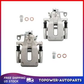 Topo845558wer Topower Rear Pair Brake Calipers With Bracket For 04-05 Volkswagen Golf V6 2.8l L4 1.8l