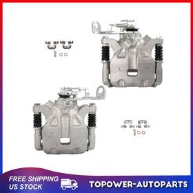 Topo845766wer Topower Rear Lh And Rh Brake Calipers With Bracket For 2014 - 2016 Mazda 3 L4 2.5l