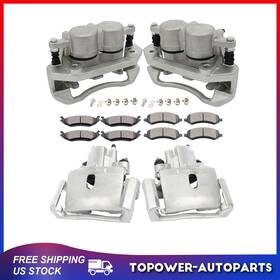 Tp83932501er Topower Front And Rear Brake Calipers Ceramic Pads For 2009-2010 Dodge Ram 1500