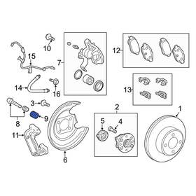 4787512150 Toyota Oe For Prius 2010-2022 Rear Disc Brake Caliper Pin Boot