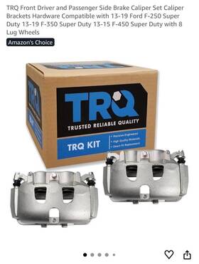 Cla32434 Trq Front Brake Calipers/bracket Compatible 13-19 Ford F-250/350 Super Duty
