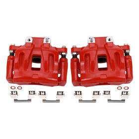 Cla49864 Trq Front Performance Brake Caliper Set Red Compatible With 2005-2011 Chrysler 30