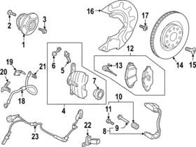 5g0-615-123-b Volkswagen Genuine Caliper