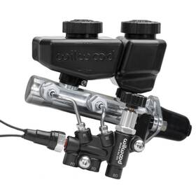 261-16962-bk Wilwood Remote Tandem M/c Kit With Bracket And Valve - 1in Bore Black