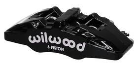 Wil120-13430-bk Wilwood Brake Caliper Dynapro 6 Piston Passenger Side Powder Coat 13 In Od X 0.380