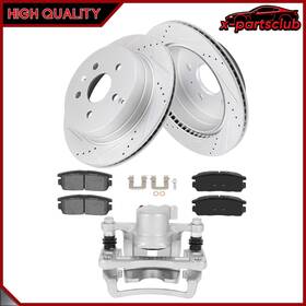 X848383p01 X-partsclub 1x Left Disc Brake Caliper Fits Chevy Equinox 10-17 Rear Drill Rotor Ceramic Pad