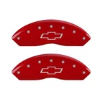 Mgp 4 Caliper Covers Engraved F&r Bowtie Red Finish Silver Ch. Fixed Price $321.99.