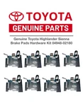 Genuine Toyota Highlander Sienna Brake Pads Hardware Kit 04948-02180. Fixed Price $21.94.