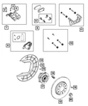 Genuine Mopar Brake Caliper Left Rear 68651037AA. Fixed Price $132.31.