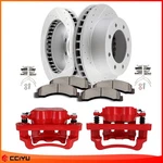 Front Brake Calipers And Rotors + Ceramic Pads Drill 00-05 Ford Excursion. Fixed Price $305.39.