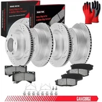 Front Rear Brake Rotors Ceramic Pads For Land Cruiser Sequoia Tundra LX570. Fixed Price $210.99.