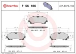 Front Axle Brembo 56 106 Brake Pad Set, Disc For Infiniti,. Fixed Price $60.25.