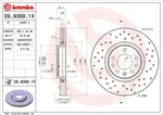 Brembo 09.9369.1X Brake Disc For Opel, Saab, Vauxhall. Fixed Price $135.55.