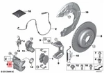 Genuine Bmw G12 Brake Caliper Housing Rear Left Alpina 34217992033. Fixed Price $479.86.