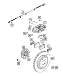 Genuine Mopar Disc Brake Caliper 68525320AA. Fixed Price $510.94.