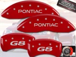 2008-2009 "pontiac G8" Front + Rear Red Mgp Brake Disc Caliper Covers 4PC Set. Fixed Price $269.99.