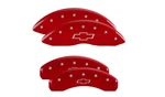 Mgp 14234SBOWRD Caliper Covers Engraved Front & Rear Bowtie Red Finish Silver. Fixed Price $274.99.