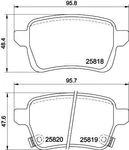 Mintex MDB4030 Rear Brake Pad Set Fits Fiat Tipo. Fixed Price $41.61.