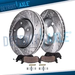 13.98" Front Drilled Brake Rotors Pads Kit For 2012 - 2019 Tesla Model X. Fixed Price $167.21.