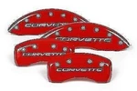 Corvette Brake Caliper Cover Set (4) : 2005-2013 C6 Only Red With Silver. Fixed Price $299.95.