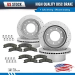 Front + Rear Drilled Disc Rotors & Brake Pads For Silverado Sierra 2500 3500 Hd. Fixed Price $359.57.