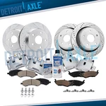 Front And Rear Drilled Rotors Brake Calipers Pads Kit For Dodge Ram 1500. Fixed Price $561.68.