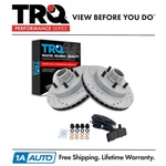 Trq Front Ceramic Brake Pad & Performance Drilled Slotted Coated Rotors. Fixed Price $279.95.