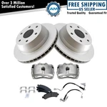 Rear Brake Pad & Rotor Kit Semi-metallic Premium G-coated For Chevrolet Gmc. Fixed Price $372.85.