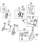 Genuine Mopar Disc Brake Caliper Adapter Right 68591387AA. Fixed Price $111.10.