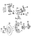 Genuine Mopar Disc Brake Caliper Adapter Left 68157049AA. Fixed Price $41.38.