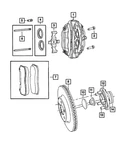 Genuine Mopar Disc Brake Caliper 68501775AA. Fixed Price $280.92.