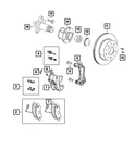 Genuine Mopar Disc Brake Caliper Adapter Right 68228759AA. Fixed Price $267.12.