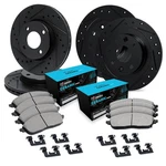 WHWH2-54017 R1 Concepts 4-WHEEL Set Brake Disc And Pad Kits Front & Rear. Fixed Price $278.26.