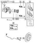 Genuine Mopar Disc Brake Caliper Assembly Left R5143703AC. Fixed Price $127.11.