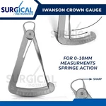 Crown Gauge Iwanson Spring Caliper 4" For Wax Improved Model German Grade. Fixed Price $8.99.