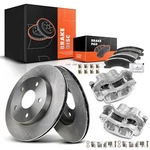 Front Disc Brake Rotors & Pad + Caliper For Jeep Grand Cherokee 1999-2004. Fixed Price $229.49.