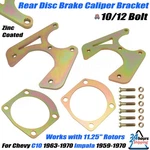 For Gm Chevy C10 Impala Rear 10/12 Bolt Disc Brake Caliper Brackets Zinc Coated. Fixed Price $75.19.