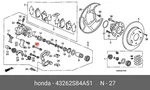 Genuine Oe Axle Parts Ref Art. 43262S84A51 For Honda 43262S-84A51. Fixed Price $11.15.