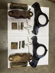 1979 Ford F250 F350 Dana 60 Caliper Bracket Anchor Plate, Disc Brakes, Kingpin. Fixed Price $475.00.