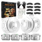 Front Rear Rotors+brake Calipers W/pads For Gmc Savana 1500 2003-2008. Fixed Price $495.68.