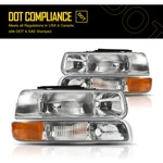 Kac Headlight Assembly For Chevrolet Tahoe 2000 2001 2002 2003 2004 2005 2006. Fixed Price $71.99.