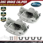 Pair Front Brake Calipers With Bracket For Honda Cr-v Civic Acura Ilx L4 2.4L. Fixed Price $103.09.