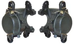 2-NEW Gm Metric Brake Calipers,steel,left & RIGHT,2 1/2. Fixed Price $99.99.