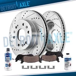 12.99'' Front Drilled Rotors Brake Pad For Cadillac Escalade Esv Ext Chevy Tahoe. Fixed Price $145.33.