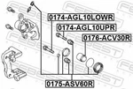 For Febest 0174-AGL10UPR Rear Caliper Slide Pin. Fixed Price $10.88.