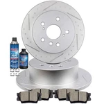 Rear Slotted Brake Rotors & Ceramic Pads For Toyota Camry Avalon Lexus ES300H. Fixed Price $111.78.