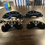Mgp Brake Caliper Covers W/ Tri-bar Pony Logo Black Front And Rear 10-14 Mustang. Fixed Price $125.00.