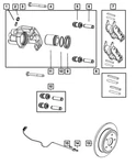 Genuine Mopar Disc Brake Caliper Assembly Left R5143703AC. Fixed Price $262.71.